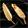Simple Long Feather Brooch Pin Men Badge Leaf Shape Brooches for Women Accessories Party Suit Decoration Ornaments Gifts - Image 5