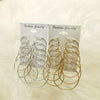 6Pairs Hoop Earrings Set Big Circle Earrings Jewelry for Women Girls Ear Clip Punk Style Earrings Jewelry Accessories - Image 2