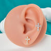 1PC 316L Steel Zircon Corss Cz Barbell Earrings Corss Helix Ear Cartilage Tragus Daith Piercing Body Jewelry 20G - Image 46