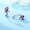 Silver Flower and Plant Series Purple Iris Earrings Wedding Party Gifts for Ladies Jewelry Gifts - Image 5