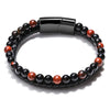 Stainless Steel Bracelet Tiger Eye Stone Beads Bracelet Lava Stone Beads Stainless Steel Bracelet Men Women Jewelry - Image 4