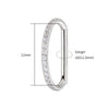 Titanium D Shape Nose Clicker with Full CZ 16G Hinged Segment Hoop Conch Helix Ear Piercing Body Jewelry - Image 7