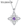 Thai Silver Witch Knot Necklace Wicca Witchcraft Necklace with Purple Cubic Zirconia Supernatural Jewelry for Women - Image 7
