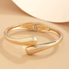 Stainless Steel Teardrop Shaped Bangle For Women Simple Chunky Gold Silver Color Adjustable Cuff Open Bracelet Jewelry - Image 9