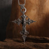 Vintage Gothic Skull Jesus Cross Pendant Necklace Catholic Jewelry for Men Punk Religious Amulet Necklace - Image 3