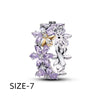 silver butterfly cherry blossom jewelry Valentine's Day/birthday girlfriend gift ring earrings necklace - Image 11