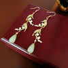Lily Of The Valley Leaf Water Drop Resin Dangle Earrings Women Partysu Earring Hook Vintage Cheongsam Jewelr K - Image 2