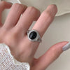 Silver Open Finger Ring Flower Leaf Design Green Golden Vintage Stackable For Women Girl Jewelry Gift - Image 15