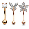 3PCS Heart Eyebrow Piercing Set Crystal Curved Barbell Piercing Flower Rook Earring Bulk CZ Star Eyebrow Ring Pack Daith Earring - Image 29