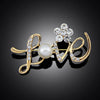 Cute Rhinestone Letter Brooches Women Men English Word Love Party Office Brooch Pins Bridal Jewelry Gifts - Image 1