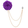 Korean Bridegroom Wedding Brooches Cloth Art Hand-made Rose Flower Brooch Lapel Pin Badge Tassel Chain Men's Suit Accessories - Image 15