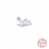 1PC Silver Horse Eye Zircon Crown Tassel Puncture Thread Flat Earring For Women Long Cartilage Chain - Image 12