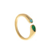 Month Birthstone Style Ring with Zircon Accents in Gold Tone or Silver Tone - Image 9
