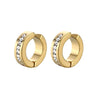 1-12 Pair Stainless Steel Magnetic Non Piercing Inlaid Cubic Zirconia Stud Earrings Clip on Hoop Earrings Set for Men Women - Image 19