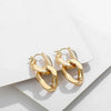 Minimalist Twisted Cuban Chain Hanging Drop Earrings for Women Punk Gold Color Detachable Round Circles Hoop Earring Ear Buckle - Image 7