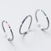 Silver Snake Pattern Colorful Zircon Adjustable Rings For Women Engagement Accessories - Image 2