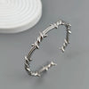 wire wrapped thorn stainless steelGold plated bracelet, silver jewelry, couple gift - Image 2