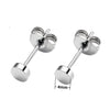 3MM-10MM Punk Small Black Round Stainless Steel Men's Stud Earrings For Women Minimalist Piercings Ear Jewellery Y2k Accessories - Image 15
