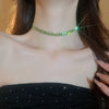 Colorful Rhinestone Choker Necklace with Multiple Color Options - Image 4