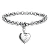silver noble Heart 26 Letteres chain Bracelets for women party wedding Jewelry gifts - Image 9