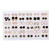 36Pairs Mixed Styles White Black Enamel Geometric Animal Plastic Stud Earrings Set For Women Girls Jewelry Gifts - Image 7