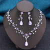 Elegant Collar 2 Pcs Sets Flower Necklace and Earrings for Women Jewelry Set Bridal Wedding Choker Necklace Set - Image 13