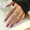 Ten-Piece Stacking Ring Set with Gold-Tone or Silver-Tone Designs - Image 35