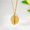 Vintage Rotating Round Disc Pendant Necklace for Women Men Two-sided Letter Signet Moon Sun Leaf Stainless Steel Jewelry - Image 1