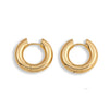 Cubic Zirconia Huggie Hoop Earrings in Gold-Tone Stainless Steel - Image 8