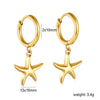Cubic Chunky Heart Charms Dangling Earrings for Woman/Girls Stainless Steel Gold Plated Smooth Mental Drop Earring - Image 19