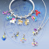 Silver 12 Zodiac Signs Fluorescent Twelve Constellations Star Sign Beads Charms fit Bracelet Neckalce Charm Pendant - Image 3