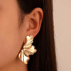 Gold Color Irregular Metal Dangle Earrings for Women Uneven Folded Female Unusual Earrings Punk Personality Jewelry - Image 1
