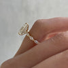 Gold Plated Stainless Steel Rings For Women Water Drop Zircon Wedding Ring Jewelry Accessories Size 6-11 - Image 3
