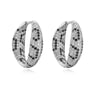 HECHENG, Golden Plated Leopard Print Earrings Square Ring with Cubic Zirconia Hip Hop Style for Men and Women - Image 7