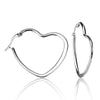 316L Stainless Steel Heart Shape Earrings Sweety Hoop Earring Gold/Silver Color for Women Jewelry Accessories - Image 4