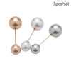 Imitation Pearl Double Head Brooch Pin Waist Clip Set - Image 14