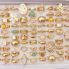 20Pieces Elegant Flowers Geometric Irregular Line Open Ring Set For Women Mix Style Jewelry Party Gifts - Image 2