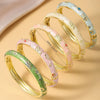 Ftcy 5PCS Small Flower Cloisonne Enamel Bangles For Women Vintage Bohemian Oil-drop Bracelet Elegant Jewelry Gifts - Image 3