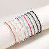 Faceted Bead Bracelet with Square Stainless Steel Spacers - Image 2