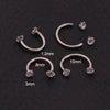 2Pcs 6/8/10mm Stainless Steel Zircon Piercings Earrings Horseshoe Ring Piercing Nose Ear Belly Rings Body Jewelry For Women/Men - Image 5