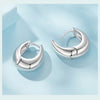 Gold Plated Silver Post Glossy Hoop Earrings, High Polished Statement Jewelry for Women - Image 20