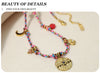 Vintage Stainless Steel Charms Necklaces for Women Boho Pink Blue Rope Chains Bracelets Jewelry Sets - Image 19