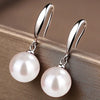 Ball Shape Long Earrings Shell Beads Simulation Freshwater Pearl Drop Earrings Rhinestone Temperament Ear Hook Ear Jewelry - Image 7