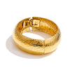 66mm Old Money Style Stainless Steel Hammer Metal Statement Bracelets Bangle Vintage Minimalist Jewelry - Image 9