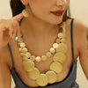 Africa Nigeria Jewelry Set Boho Double-layer Colored Geometric Round Wooden Beads Necklace Earrings For Women - Image 6