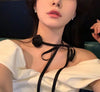 Romantic Niche Pink Sweet Flower Collarbone Chain Versatile Temperament Necklace Women's Pearl Fringe Collarbone Chain - Image 10