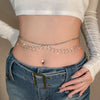 Sexy Rhinestone Star Tassel Pendant Waist Belly Belt Chain for Women Bikini Rave Beach Body Jewelry Gift Y2K Accessories - Image 2