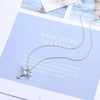 Silver Gradient Moonstone Star Moon Universe Diamond Zircon Women's Clavicle Pendant Necklace (40cm+3.5cm) - Image 3