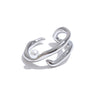 Stylish Unique Stainless Steel Pearls Geometric Open Chic Ring for Women Jewelry - Image 7