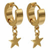 2pcs Women Men's Stainless Steel Dropping Earrings Black/Silver Color Star Moon Gothic Punk Rock Style - Image 10